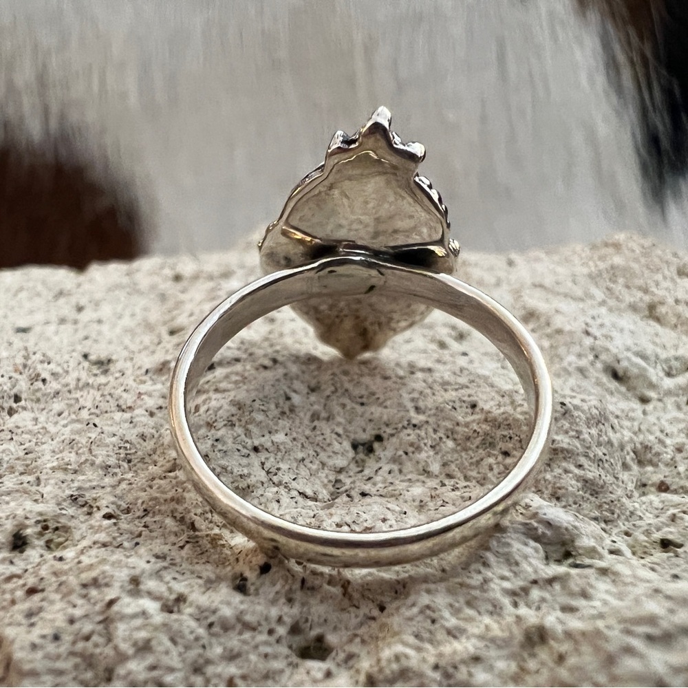 ❤️ Lapis Lazuli Oxidized Sterling Silver Size 5.5 Southwestern Ring 2.7 Gram - Picture 5 of 14